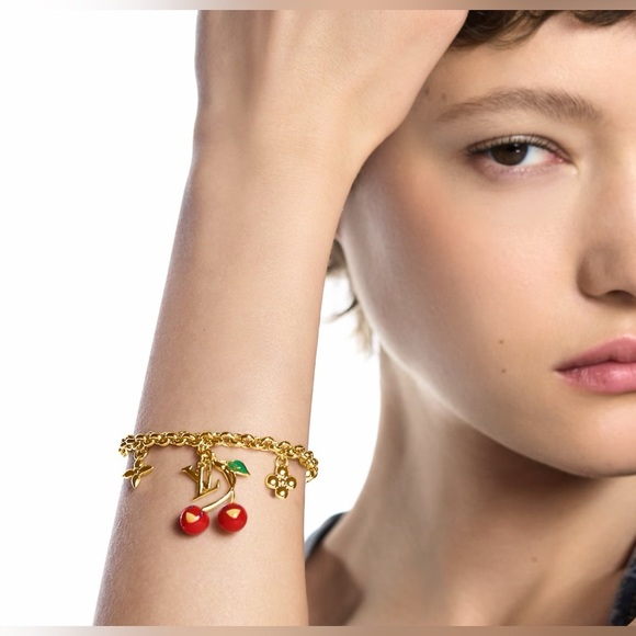 Louis Vuitton Jewelry - NEW 2025 Louis Vuitton Murakami 20yr Anniversary Cerise Cherry Charm Bracelet